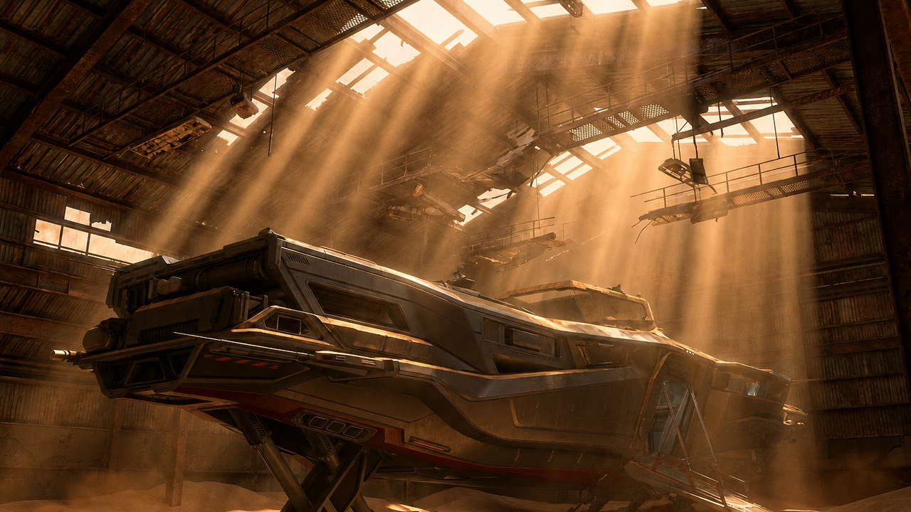 The Ship — in-a-gritty-industrial-style-a-futuristic
